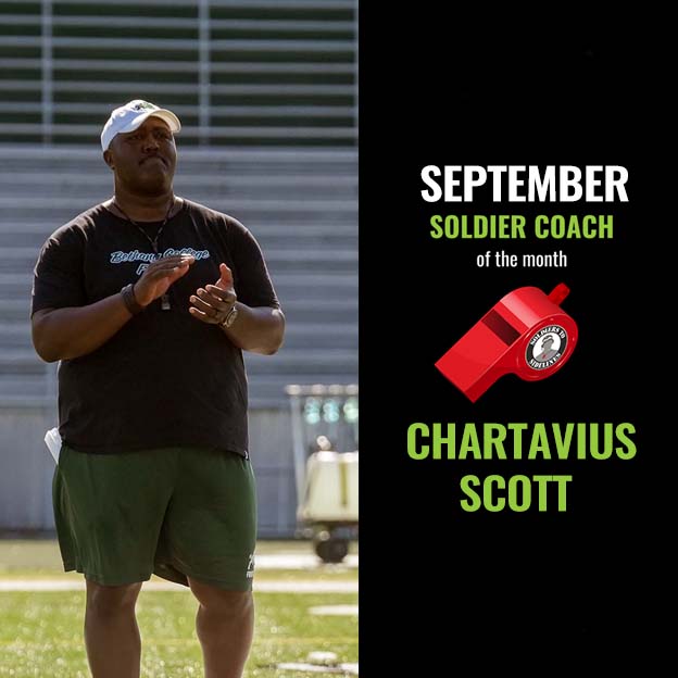September Soldier Coach of the Month: Chartavius Scott Continues His Mission Through Football